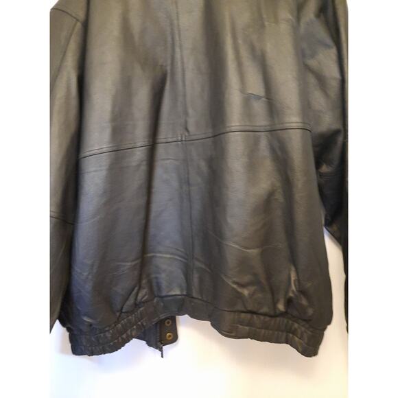 Oscar Piel XXL Mens Heavy Leather Jacket lined button complete brand new zipper - Picture 9 of 9
